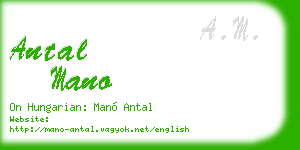 antal mano business card